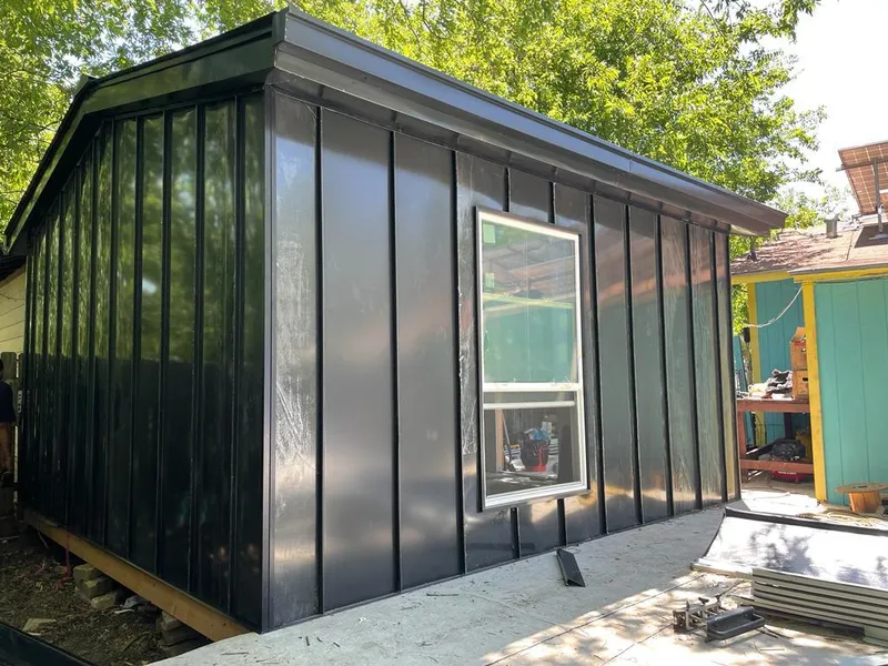 Black standing seam metal wall panels for Metal Roof Installation in Clemmons